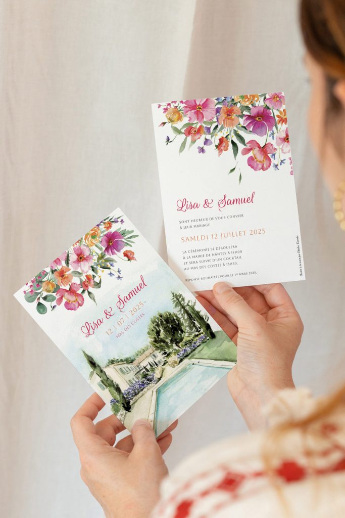 Faire-part mariage Le mas des Costes