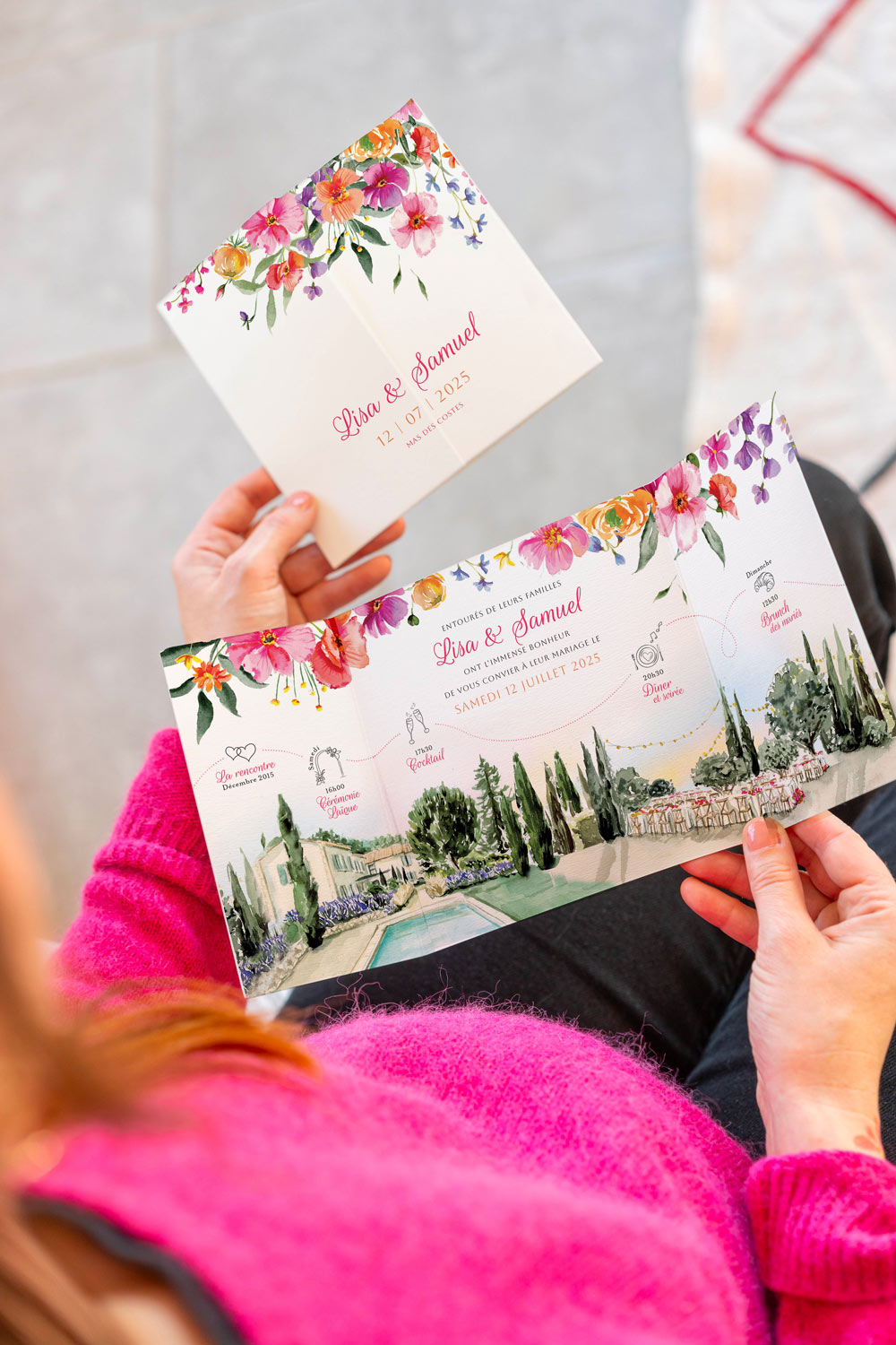 Faire-part mariage Le mas des Costes
