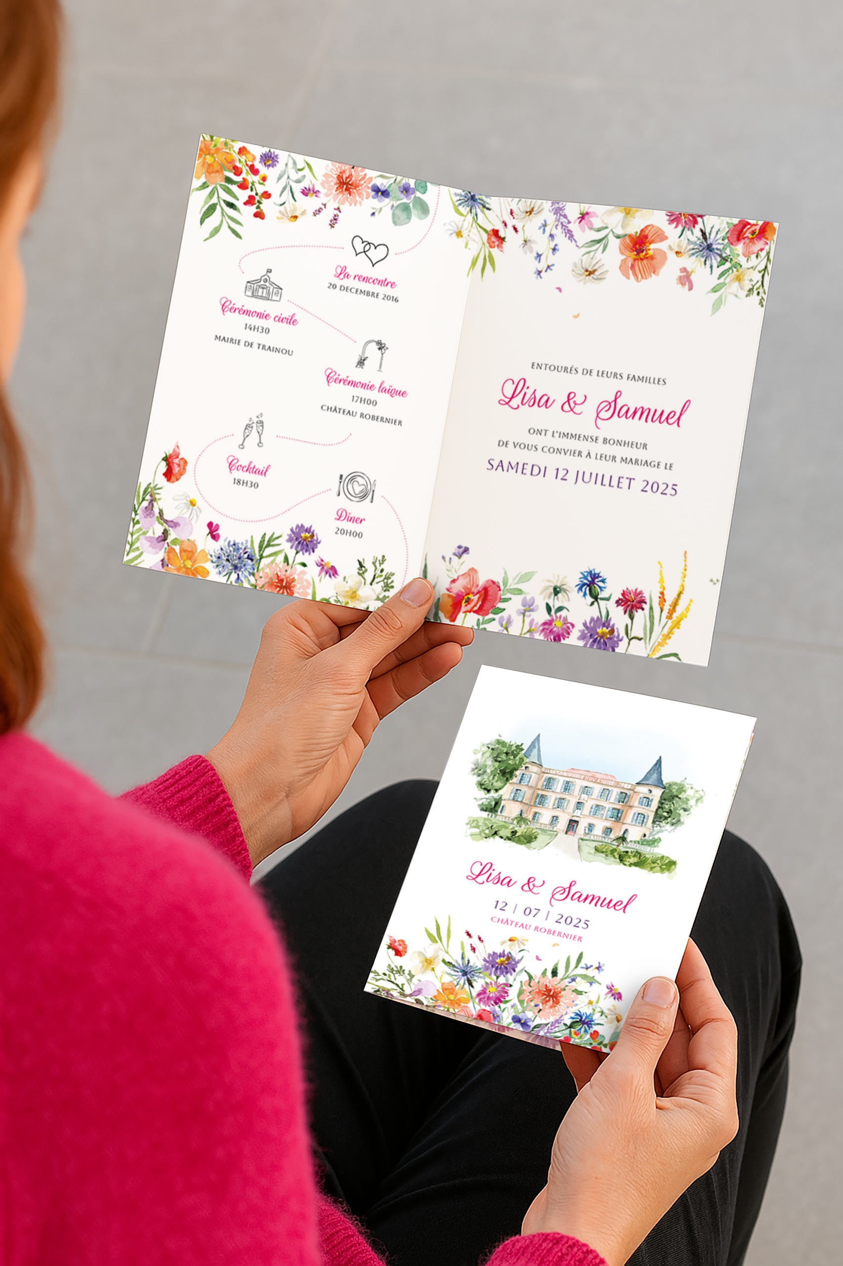 Faire-part mariage Chateau Robernier