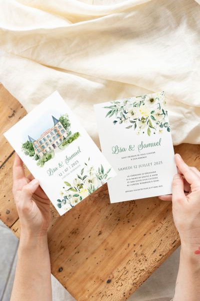 Faire-part mariage Chateau de Robernier
