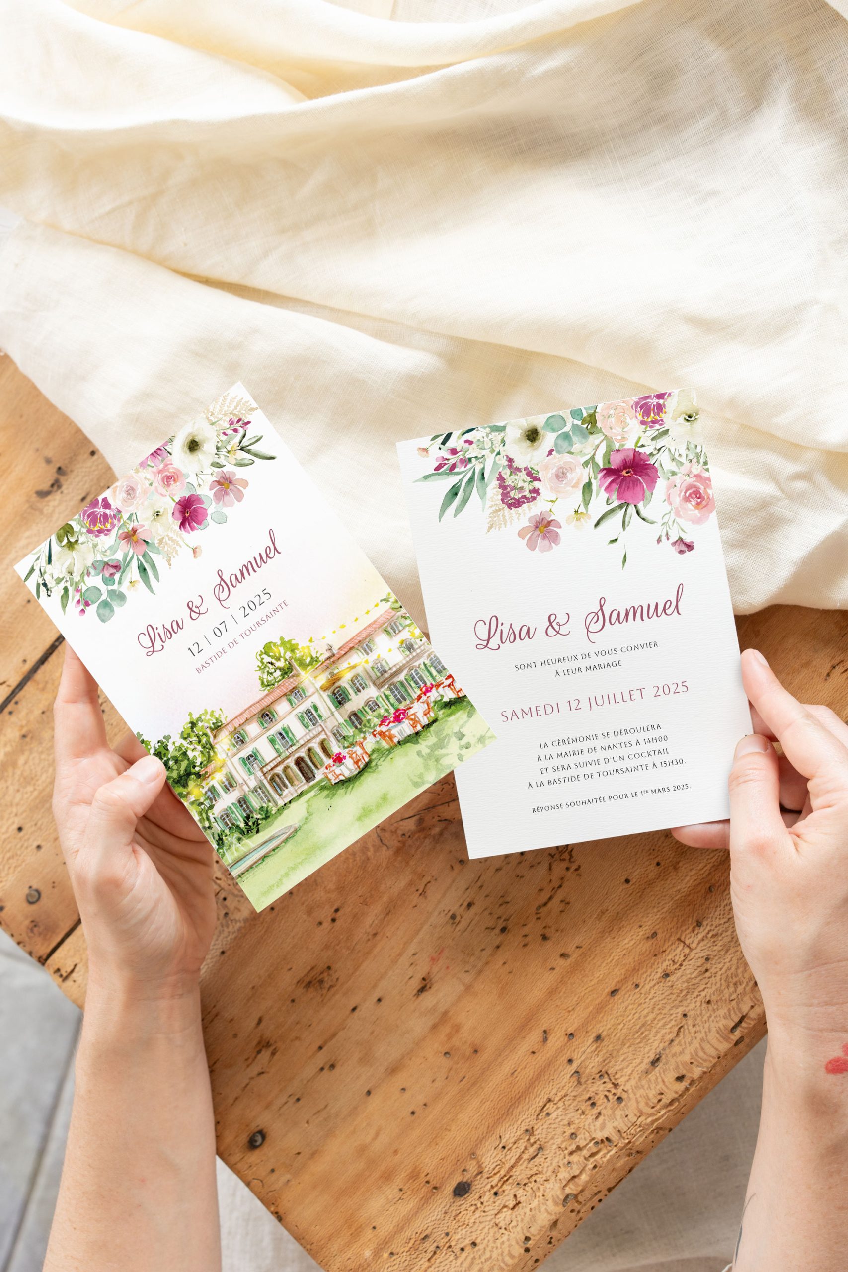 Faire-part mariage Bastide de Toursainte