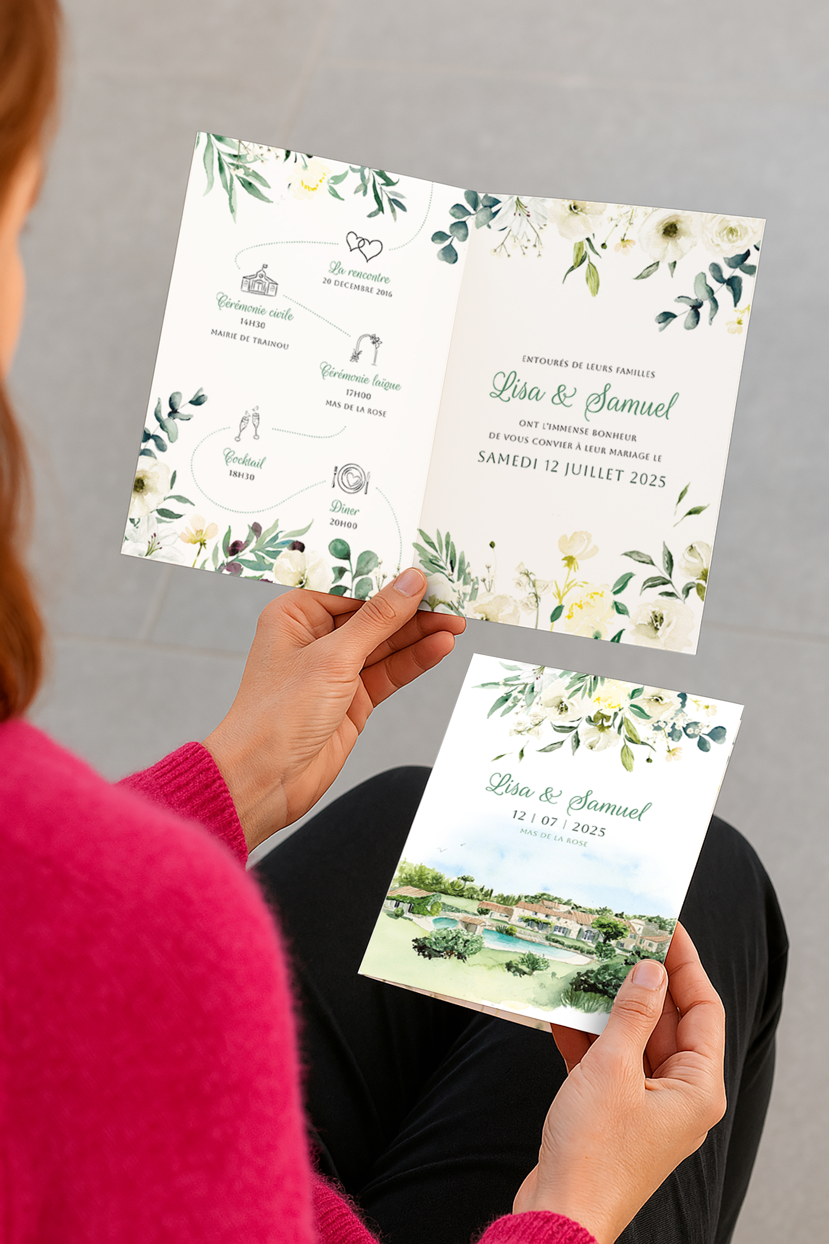 Faire-part mariage Mas de la Rose