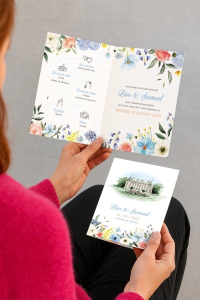 Faire-part mariage Chateau de Santeny