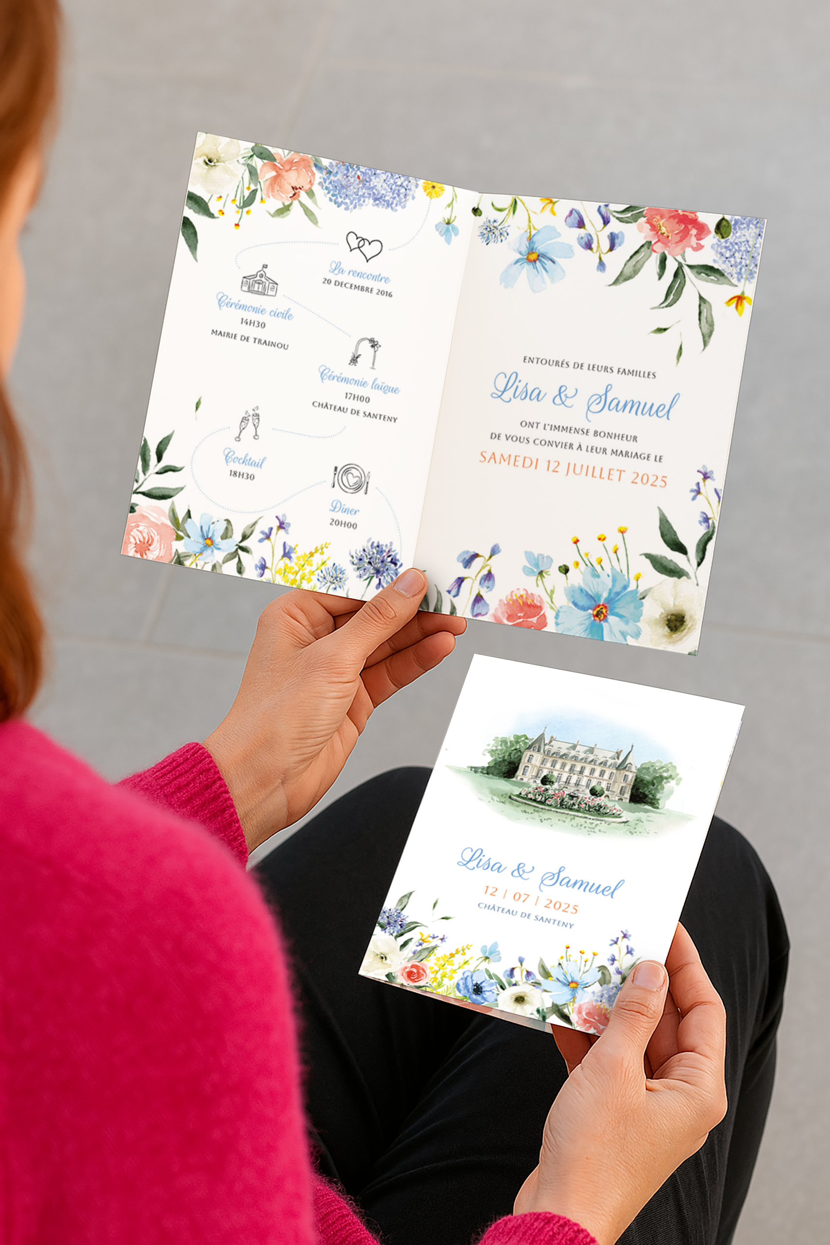 Faire-part mariage Chateau de Santeny