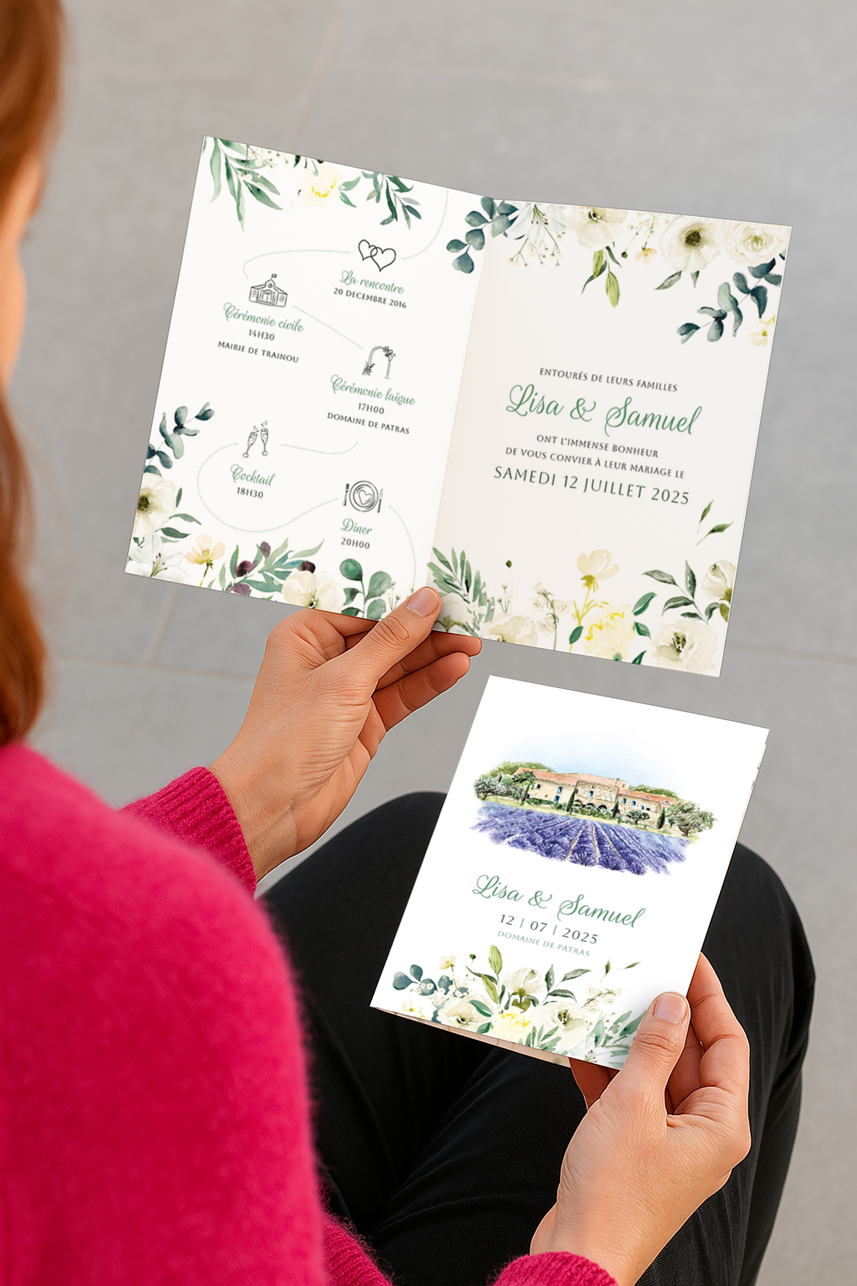 Faire-part mariage Domaine de Patras