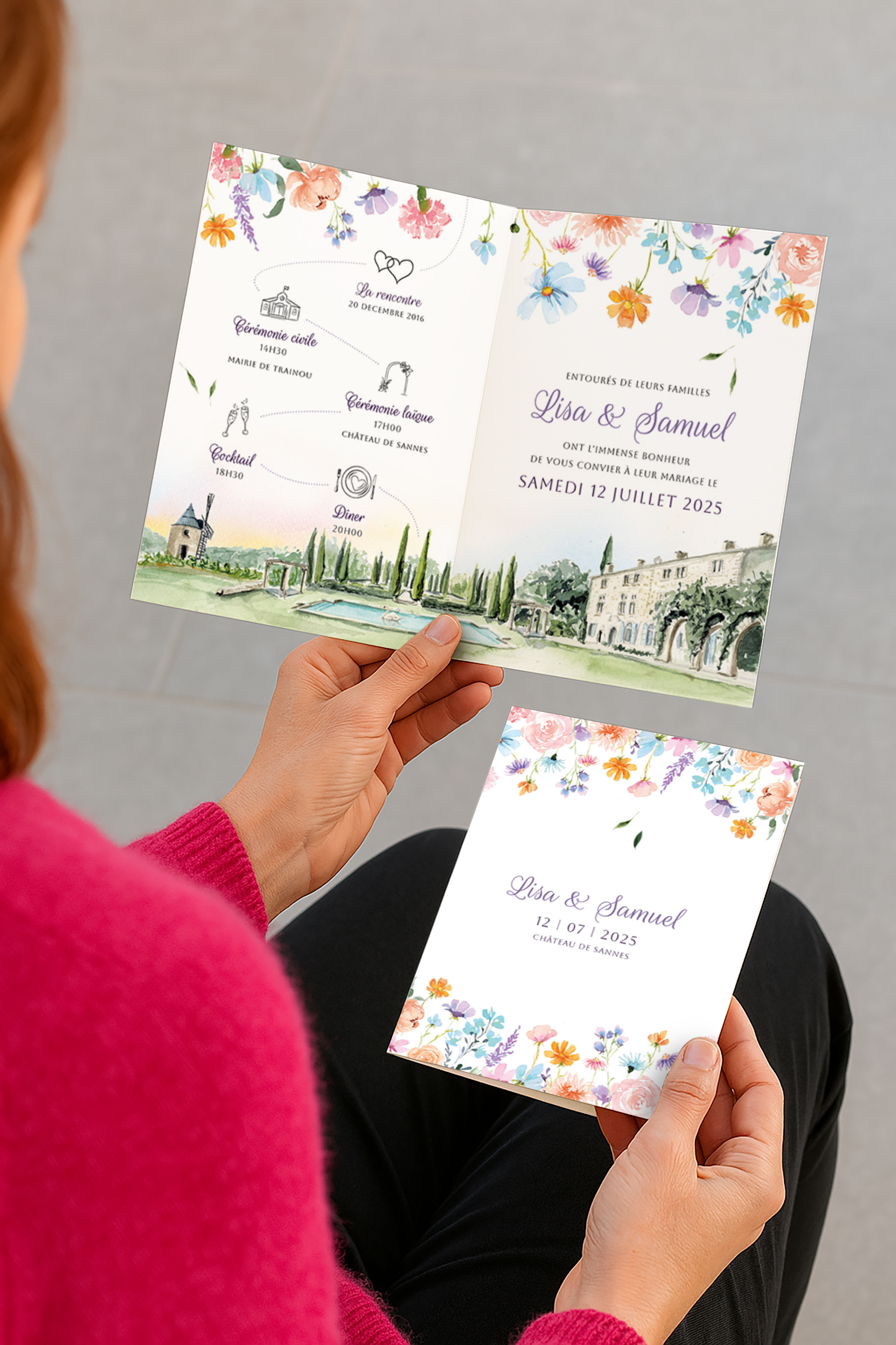 Faire-part mariage Château de Sannes