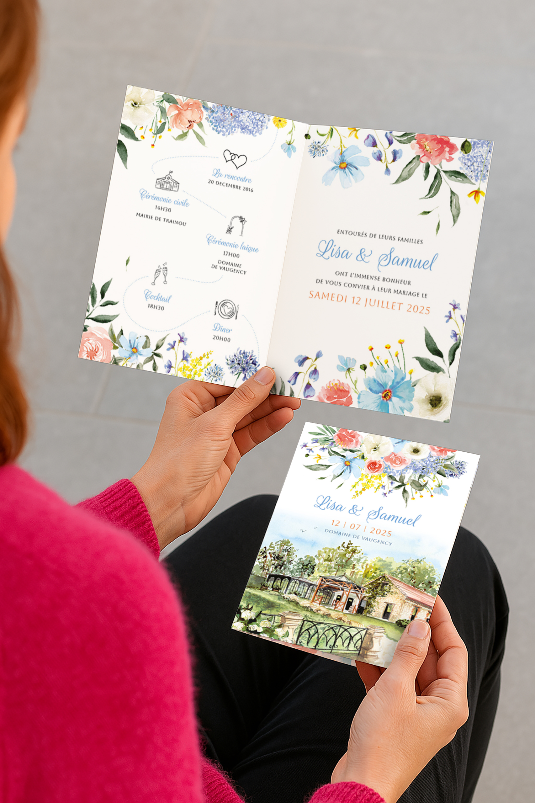 Faire-part mariage Domaine de Vaugency