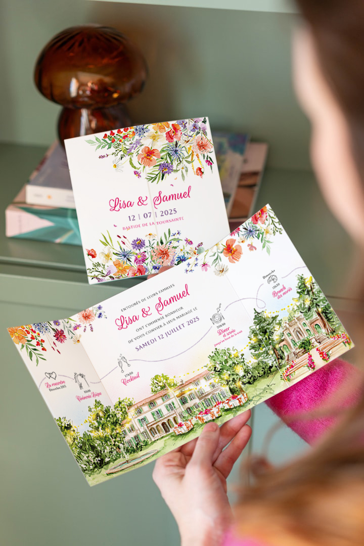 Faire-part mariage Bastide de Toursainte