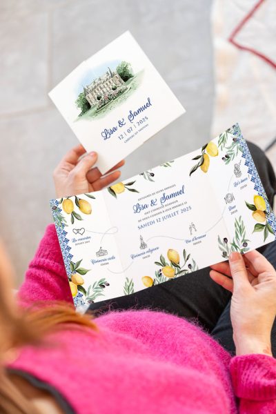 Faire-part mariage Chateau de Santeny