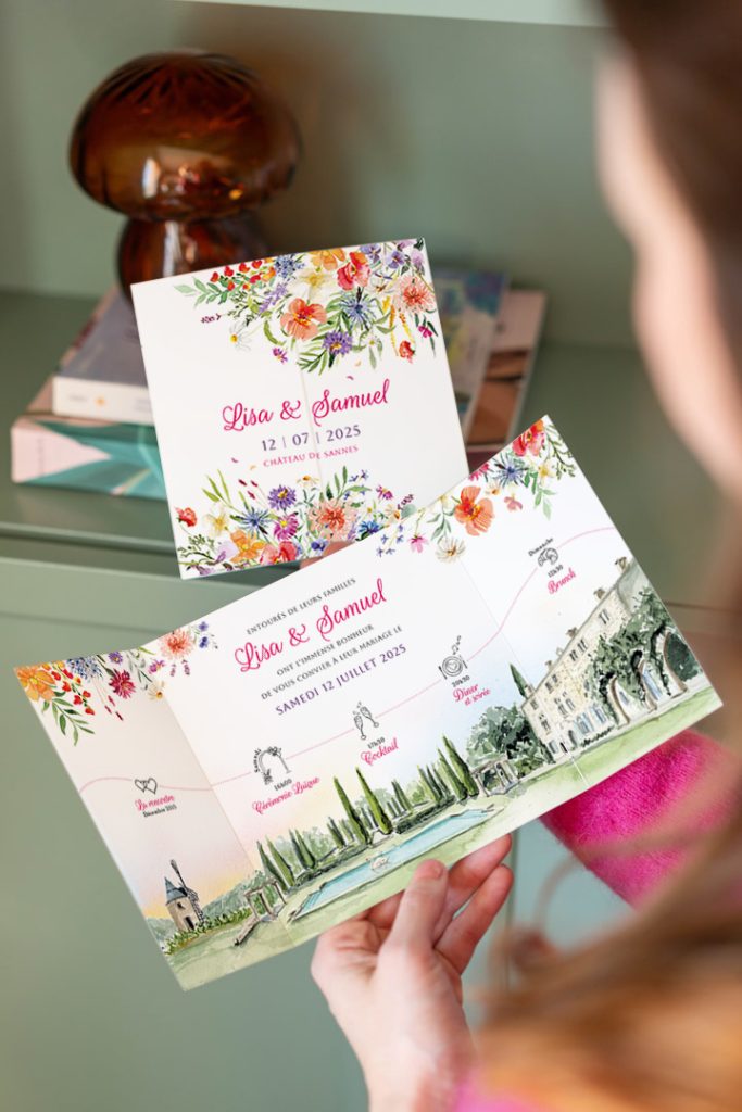 Faire-part mariage Château de Sannes