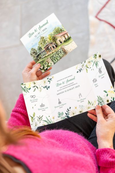 Faire-part mariage Domaine de Vaugency
