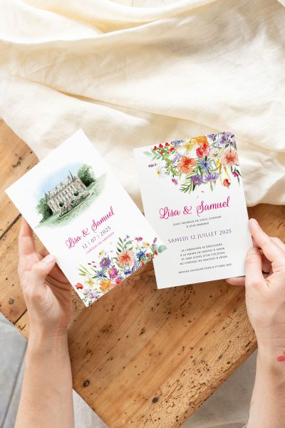 Faire-part mariage Chateau de Santeny