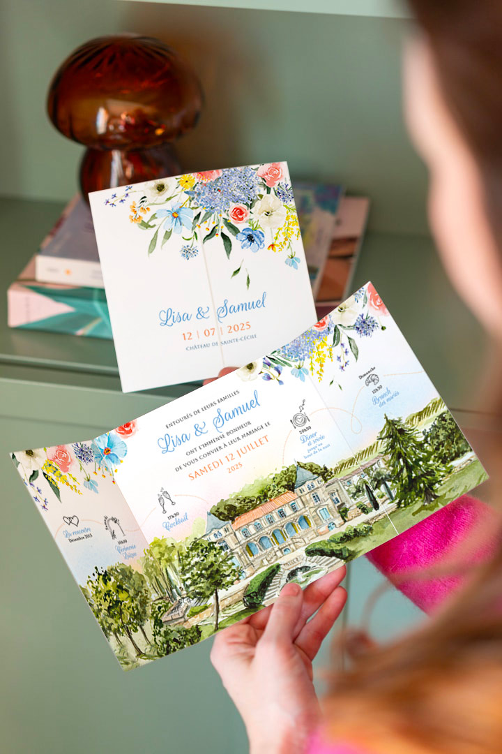 Faire-part château Sainte Cécile
