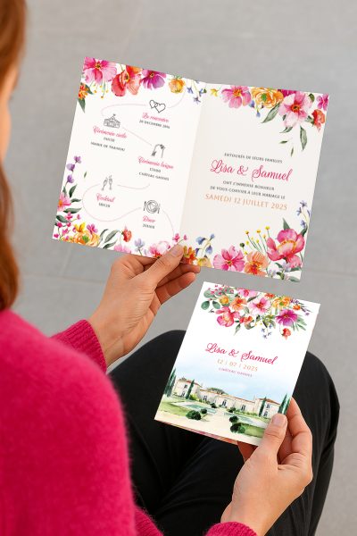 Faire-part mariage Château Cassies