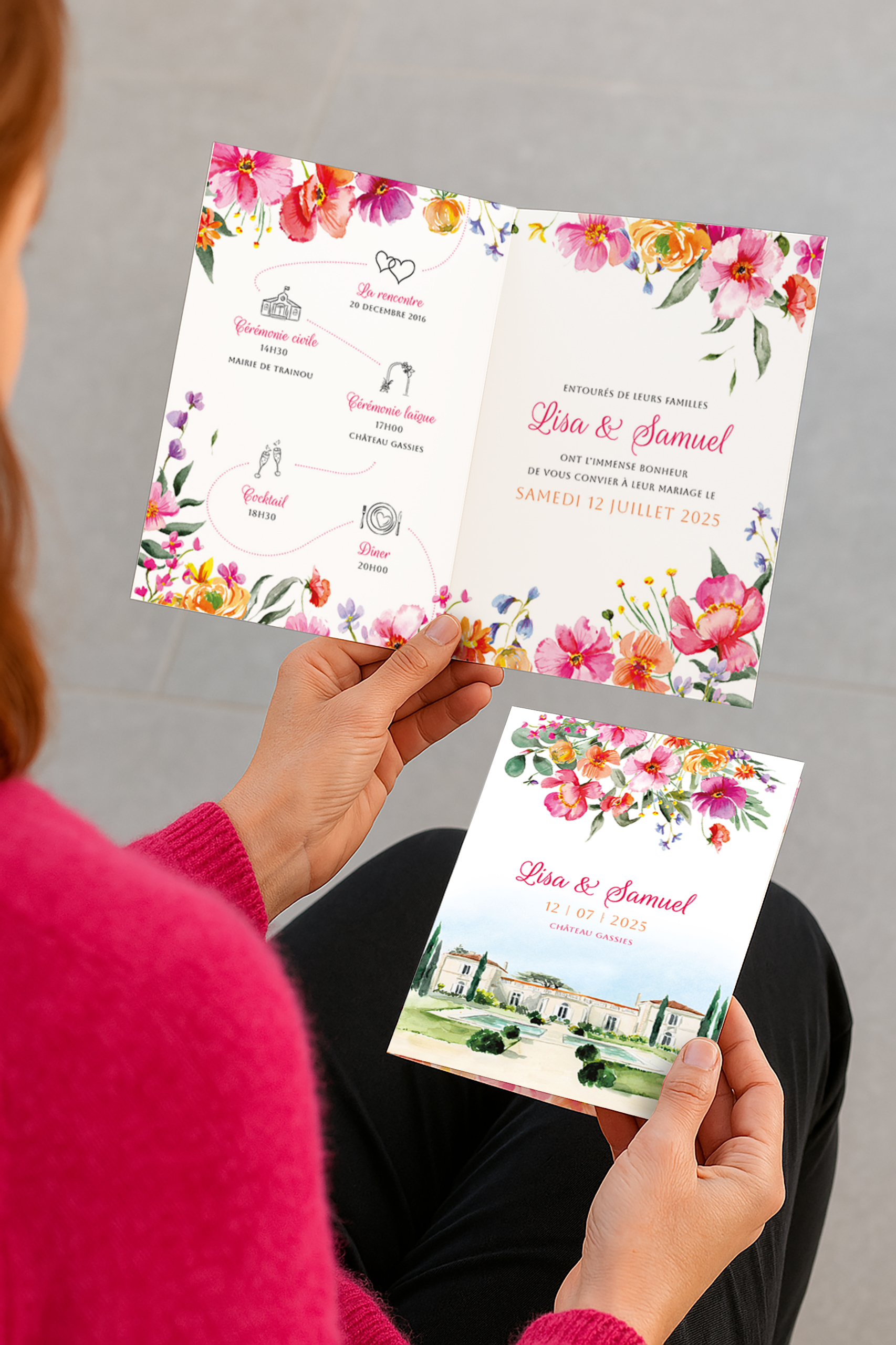 Faire-part mariage Château Cassies